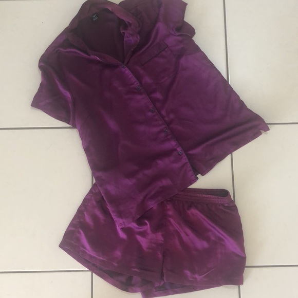 (👚3 for $20) Bras n things pajamas size 10 deep silk purple - Picture 5 of 5